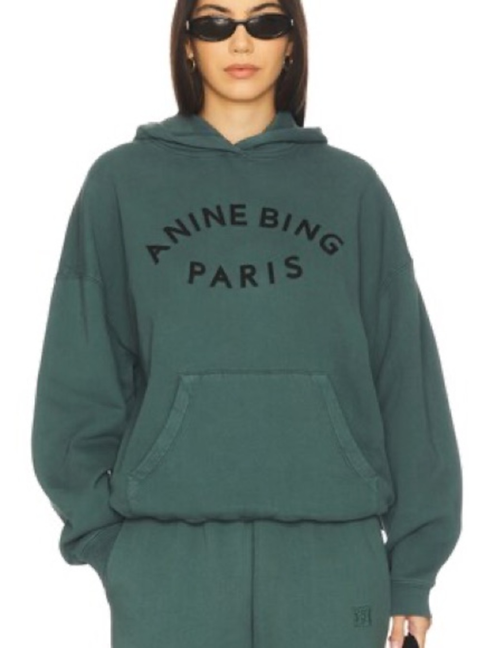 Anine Bing Harvey Paris Sweatshirt in Dark Teal NWT